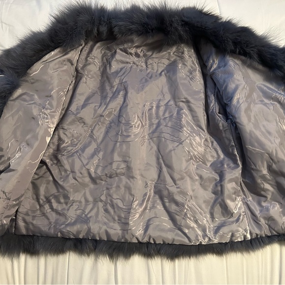 Luxurious Iron Gray Fur Short Coat - Picture 7 of 12